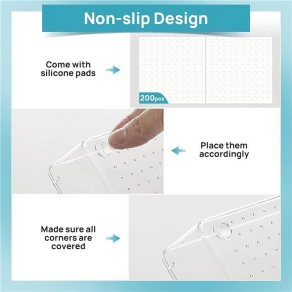 Clear Plastic Drawer Organizers Set 44pc Storage Bins Makeup Kitchen Office - Picture 6 of 7